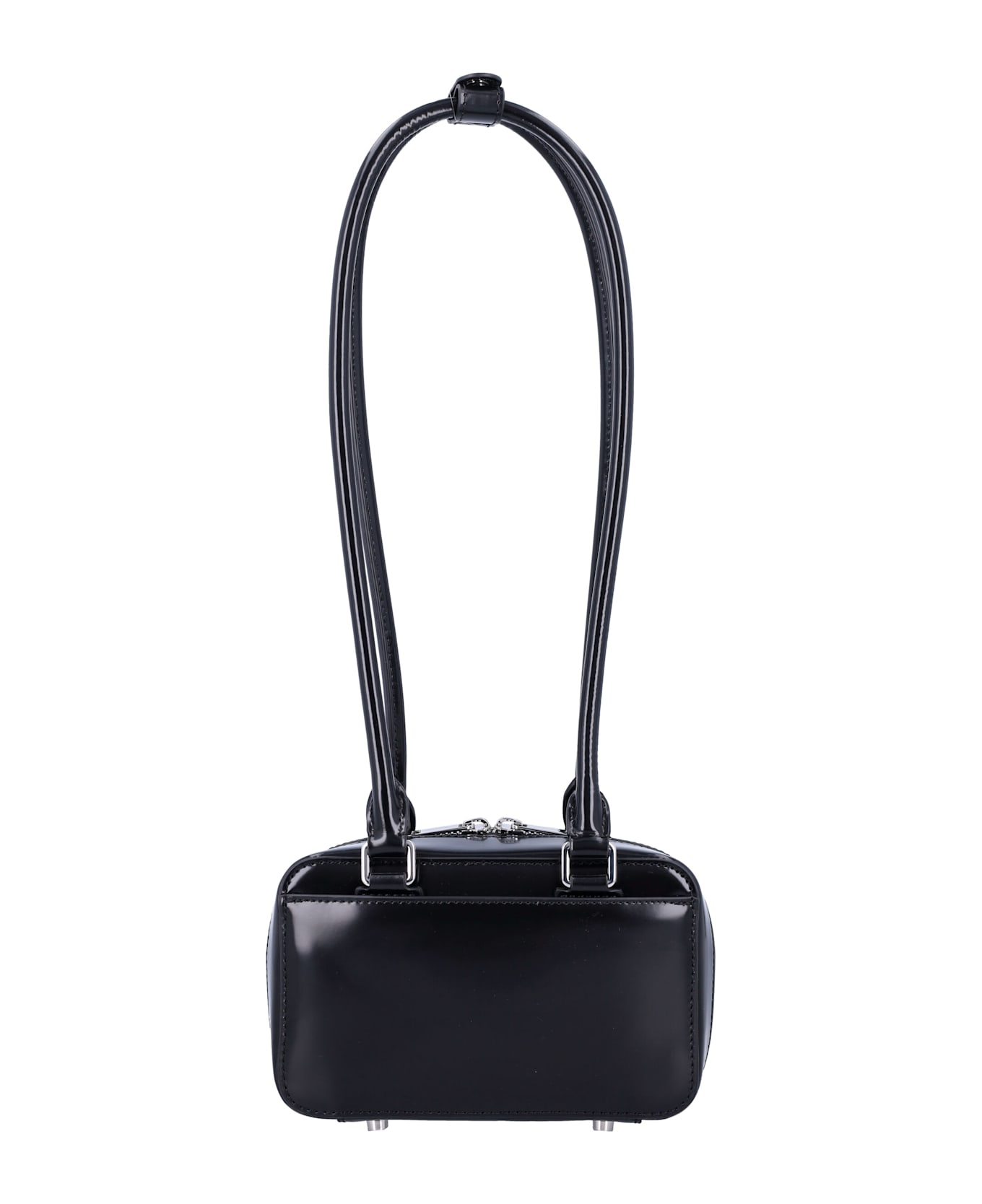 self-portrait Leather Shoulder Bag - BLACK