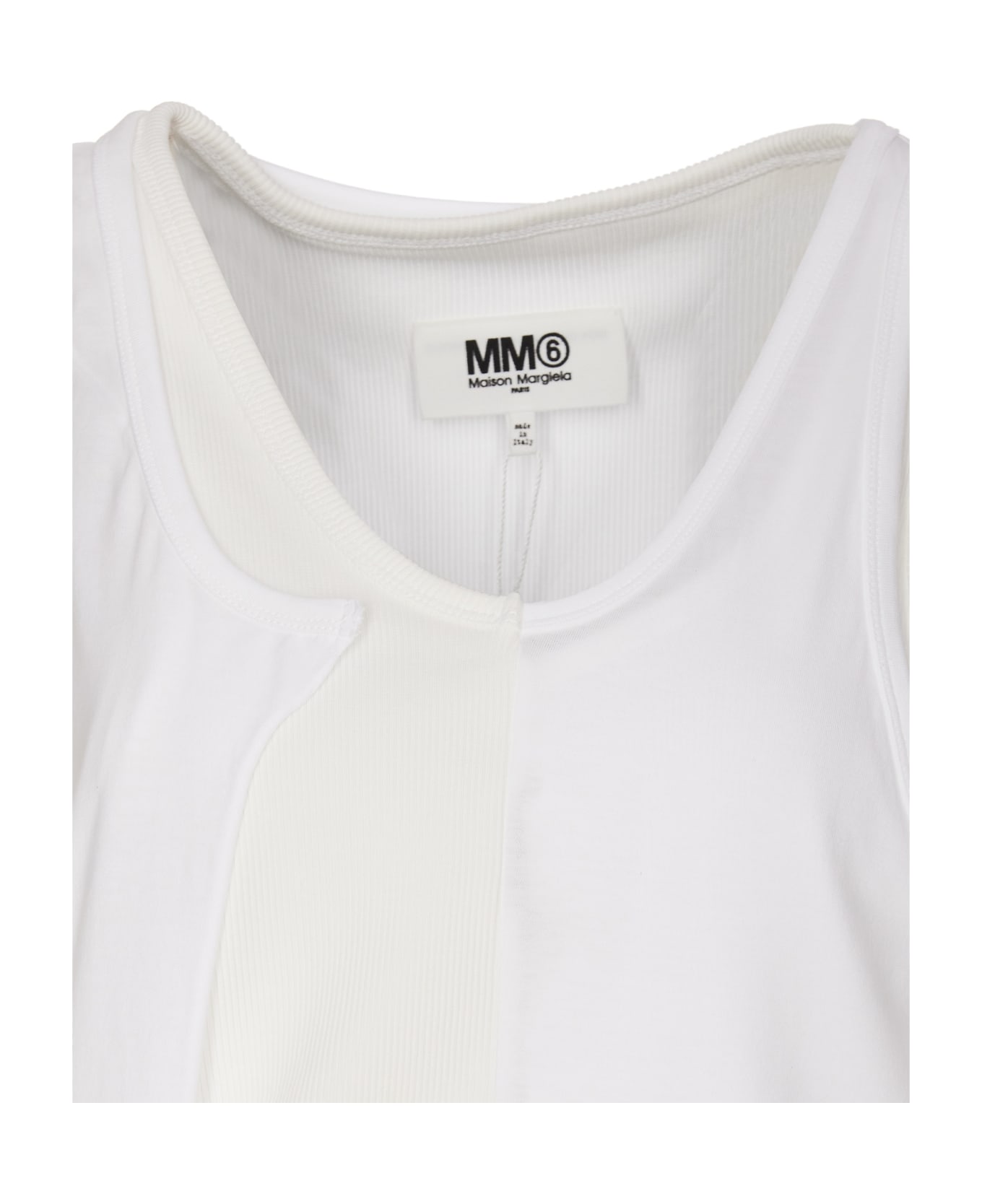 MM6 Maison Margiela Cotton Tank Top - White