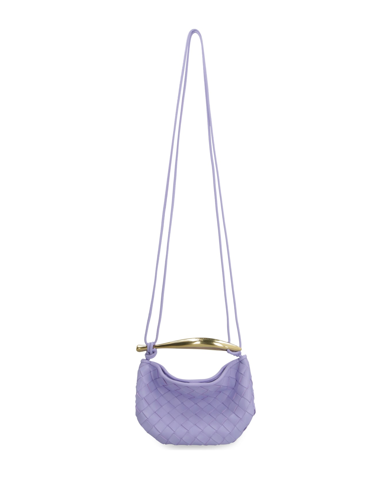 Bottega Veneta Leather Crossbody Bag - Lilac