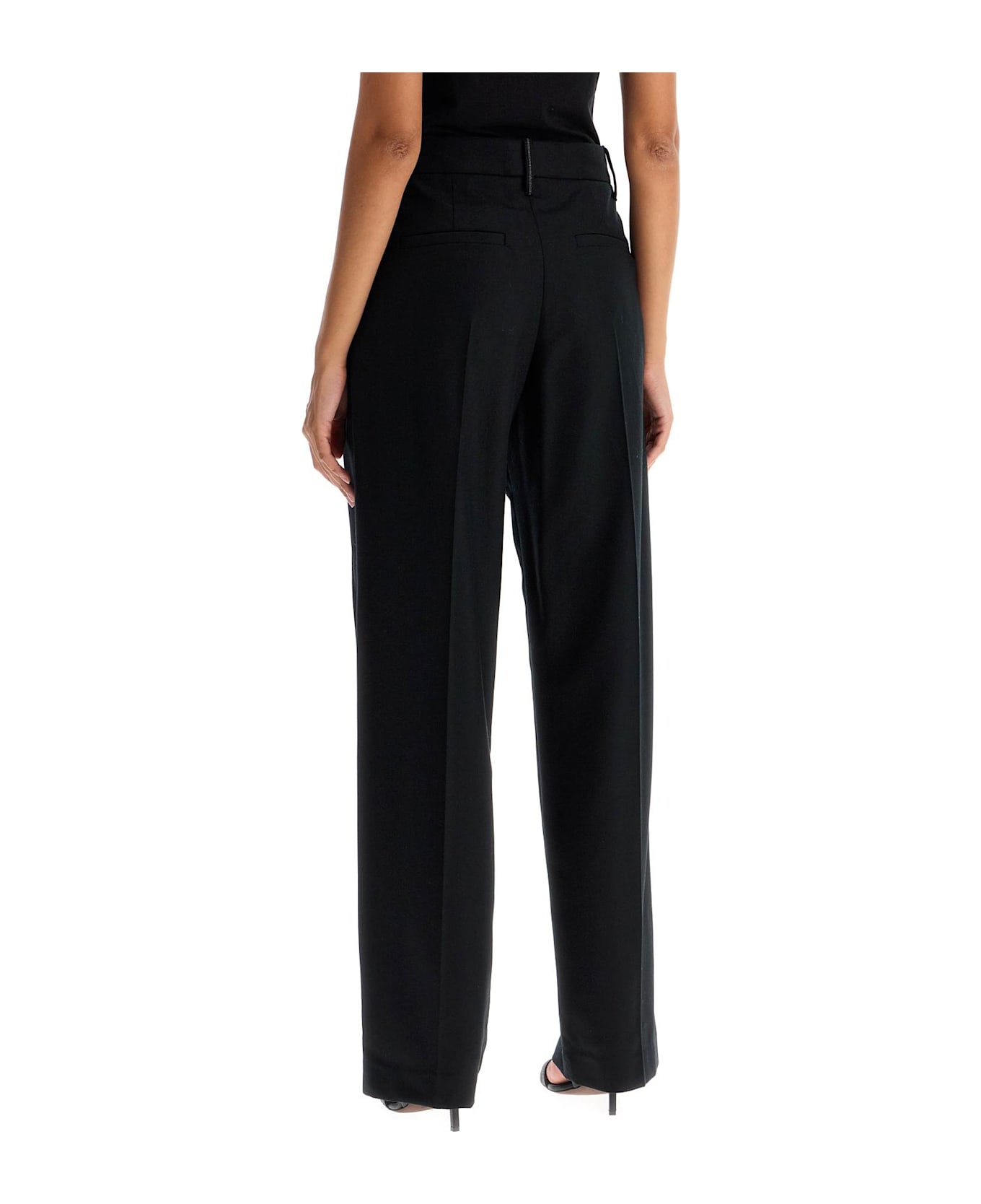 Brunello Cucinelli Concealed Straight Trousers - NERO (Black)