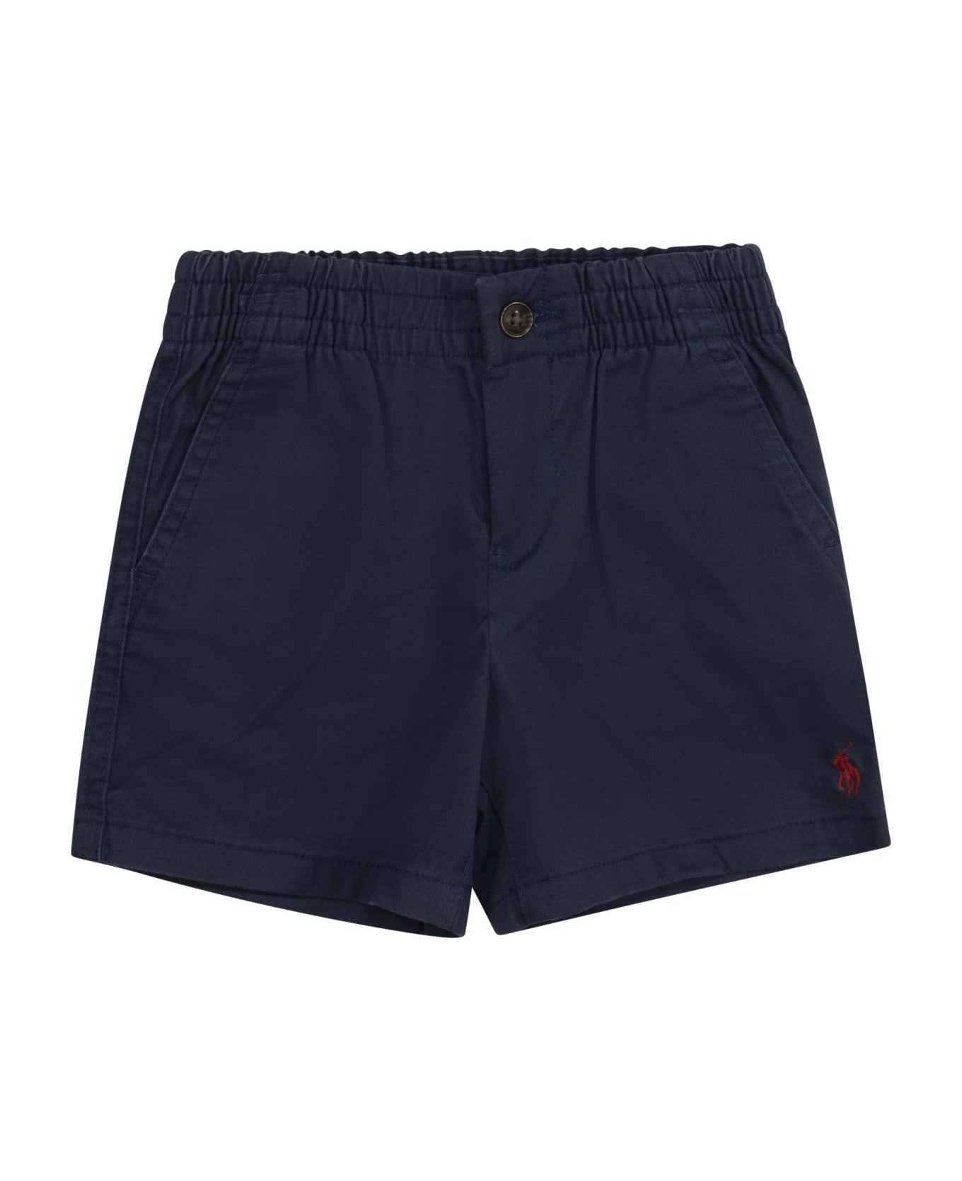 Polo Ralph Lauren Shorts With Embroidered Logo - Navy Blue ボトムス