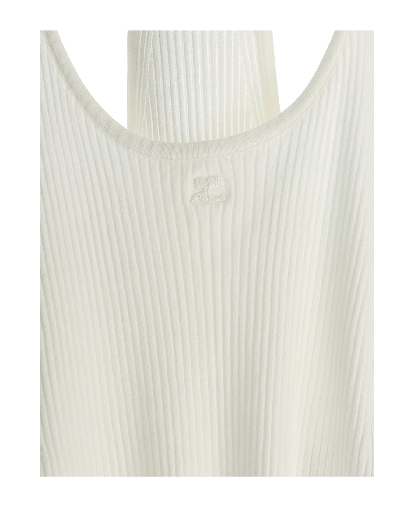 Courrèges 
scuba Rib
 Top - White