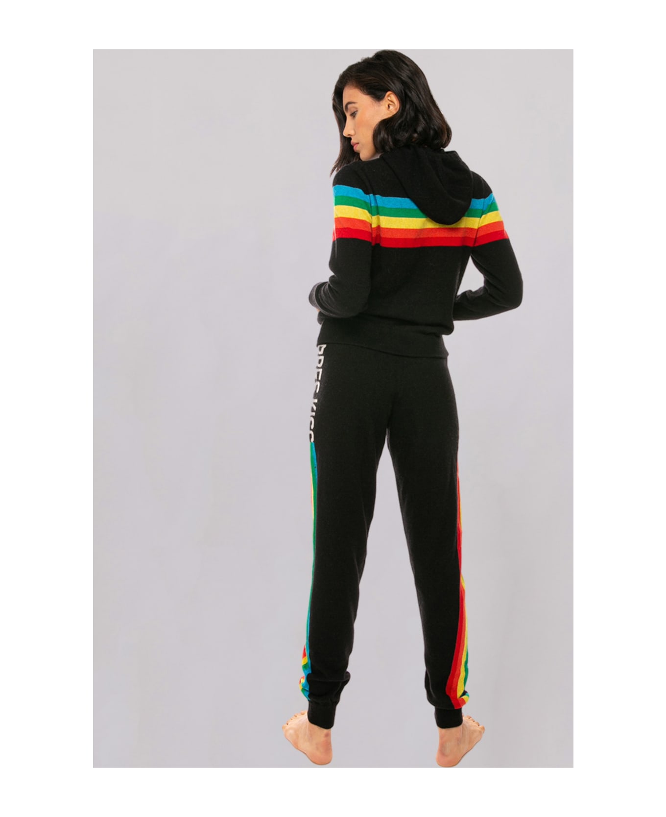 MC2 Saint Barth Knitted Sweatshirt With Rainbow Intarsia - BLACK ニットウェア