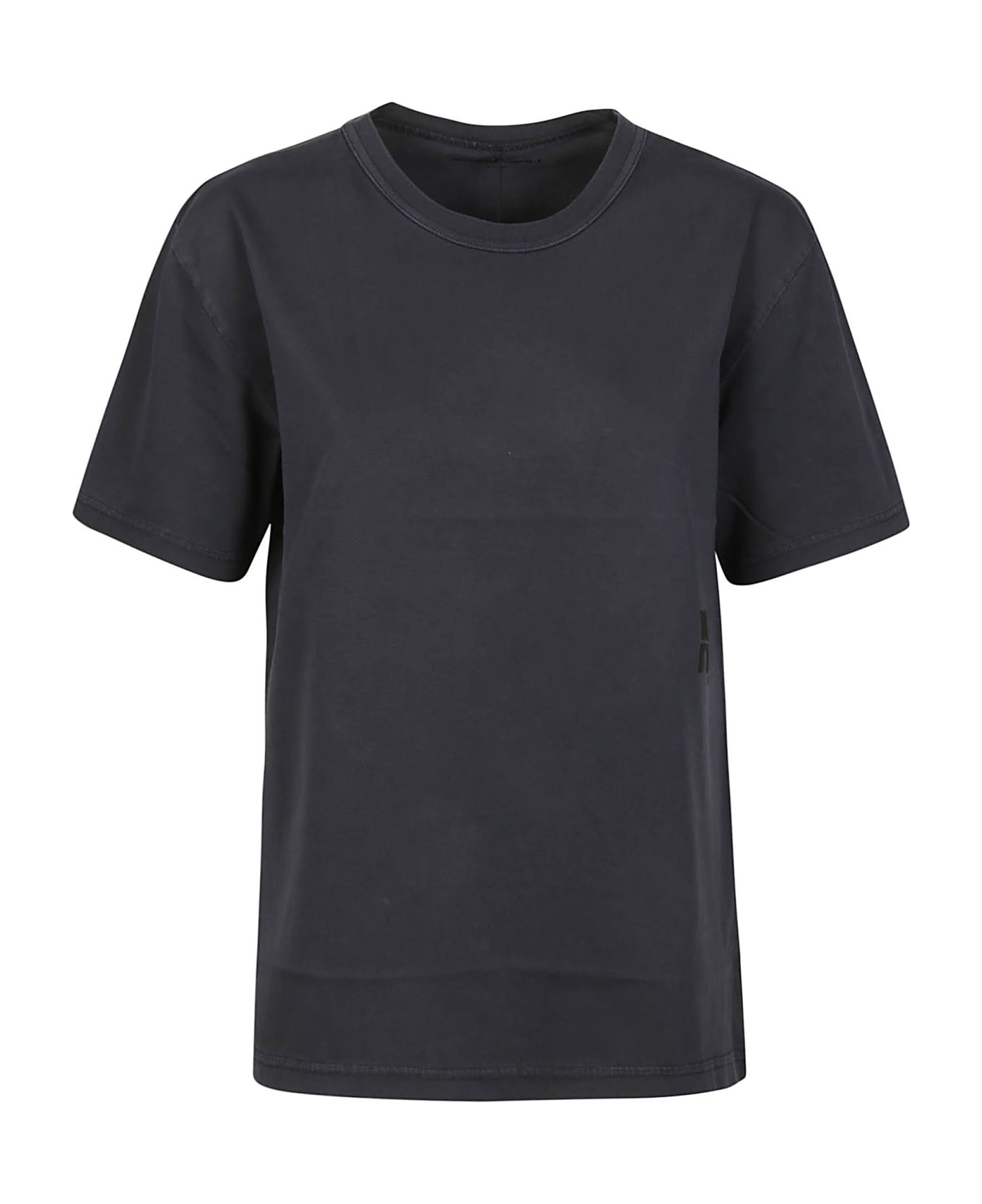 T by Alexander Wang Puff Logo Bound Neck Essential T-shirt - A Soft Obsidian