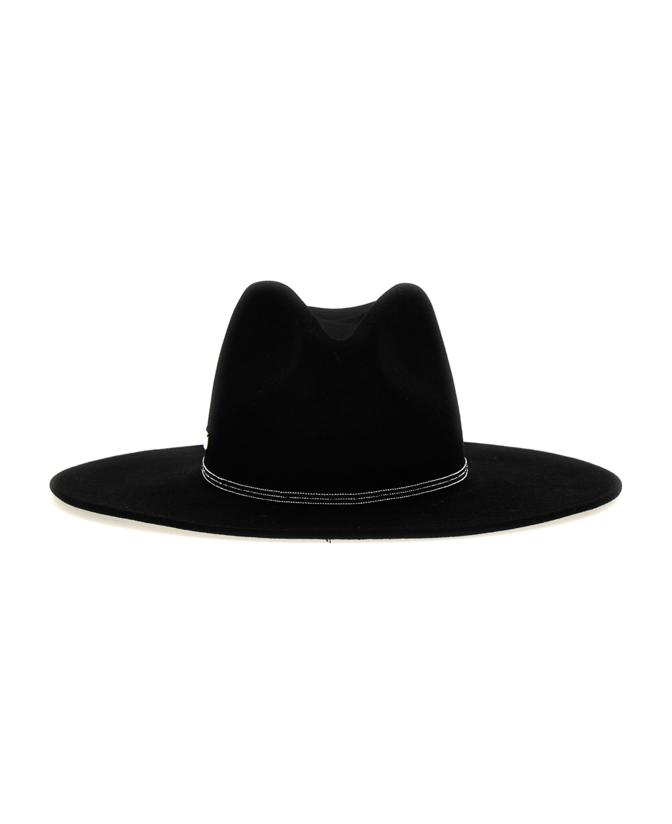 Borsalino Rhinestone Wool Hat - Black  