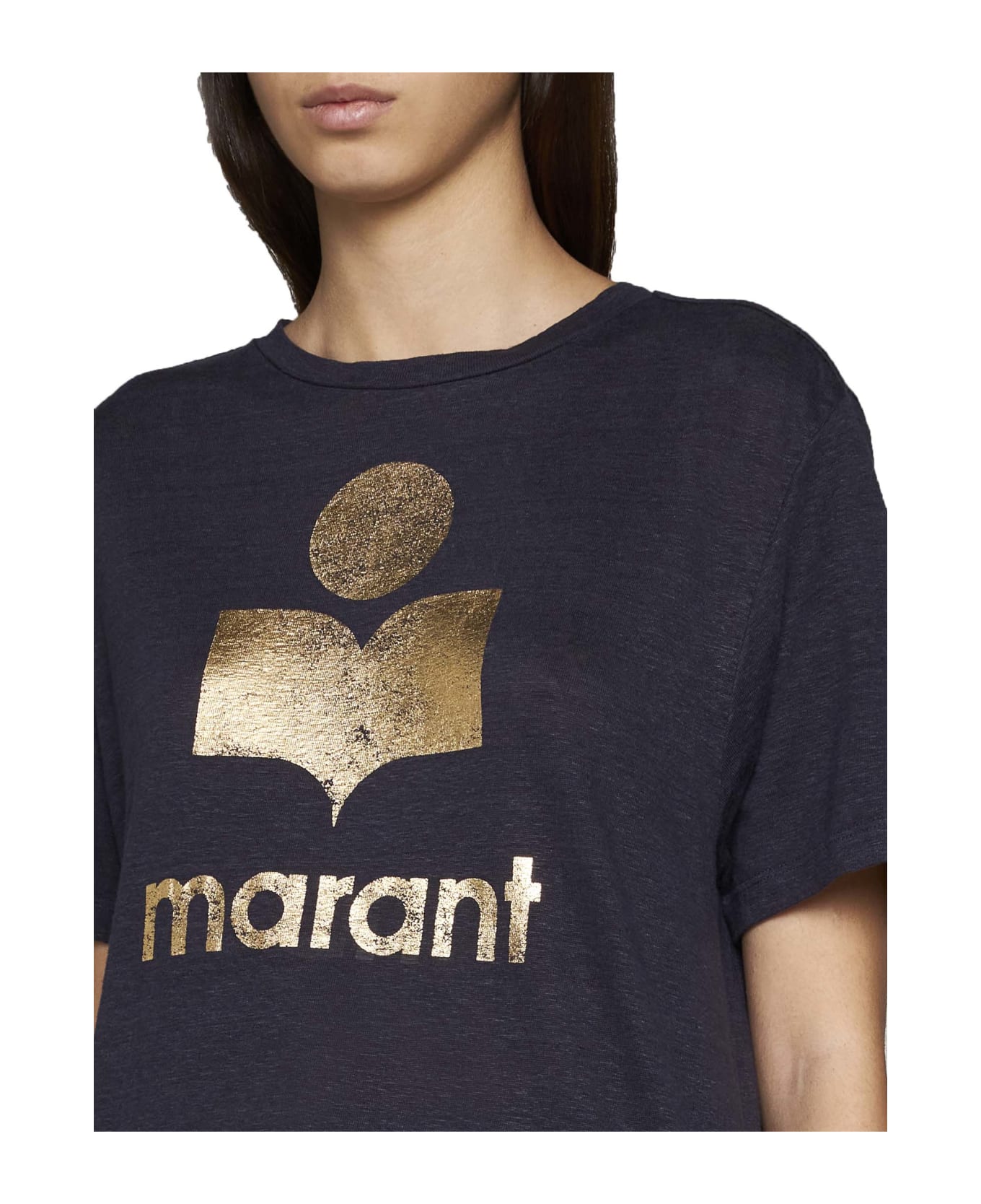 Marant Étoile Zewel T-shirt - Faded night/gold