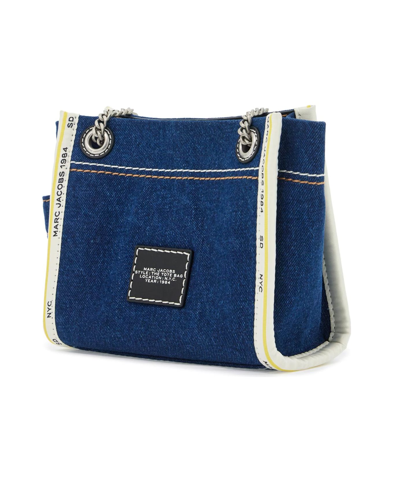 Marc Jacobs Denim Chain Crossbody Tote Bag - DARKWASH