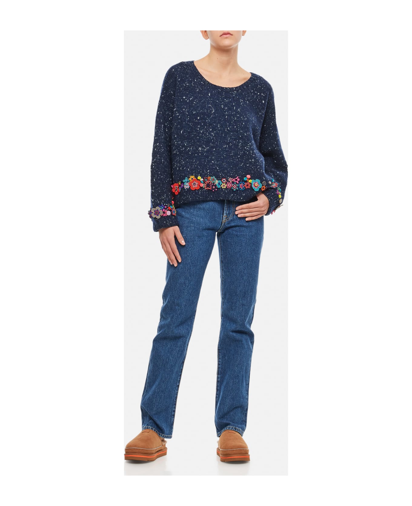 Péro Knit Oversize Sweater - Blue