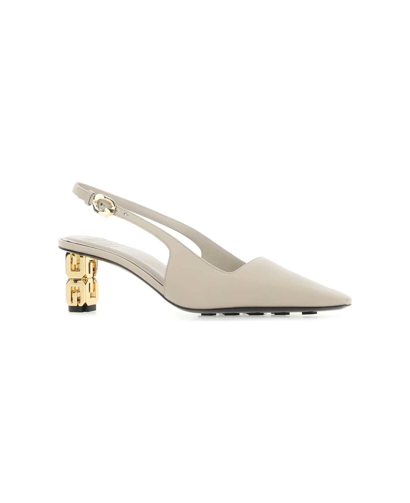 Givenchy Dove Grey Leather G Cube Pumps - 257 ハイヒール