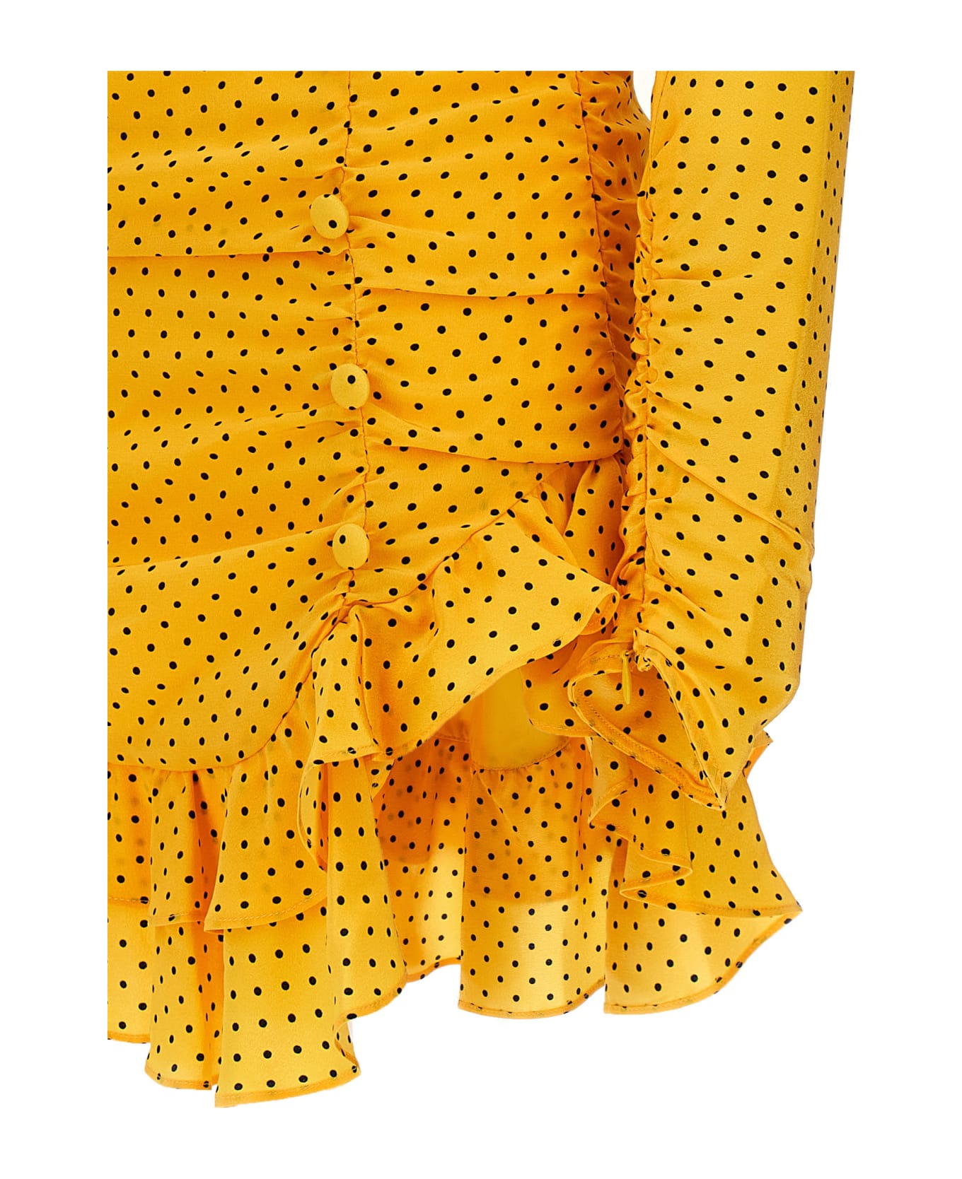 Alessandra Rich Polka Dot Mini Dress - Yellow ワンピース＆ドレス