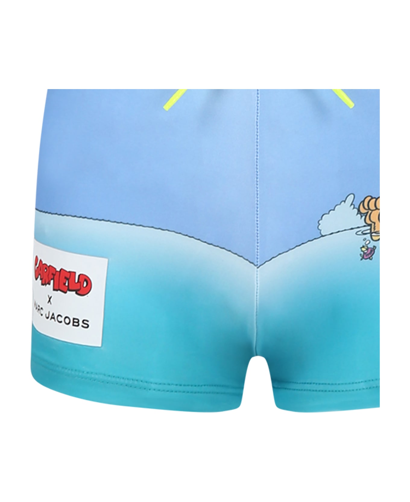 Marc Jacobs Light Blue Swim Boxer For Boy With Garfield And Logo - Multicolor 水着