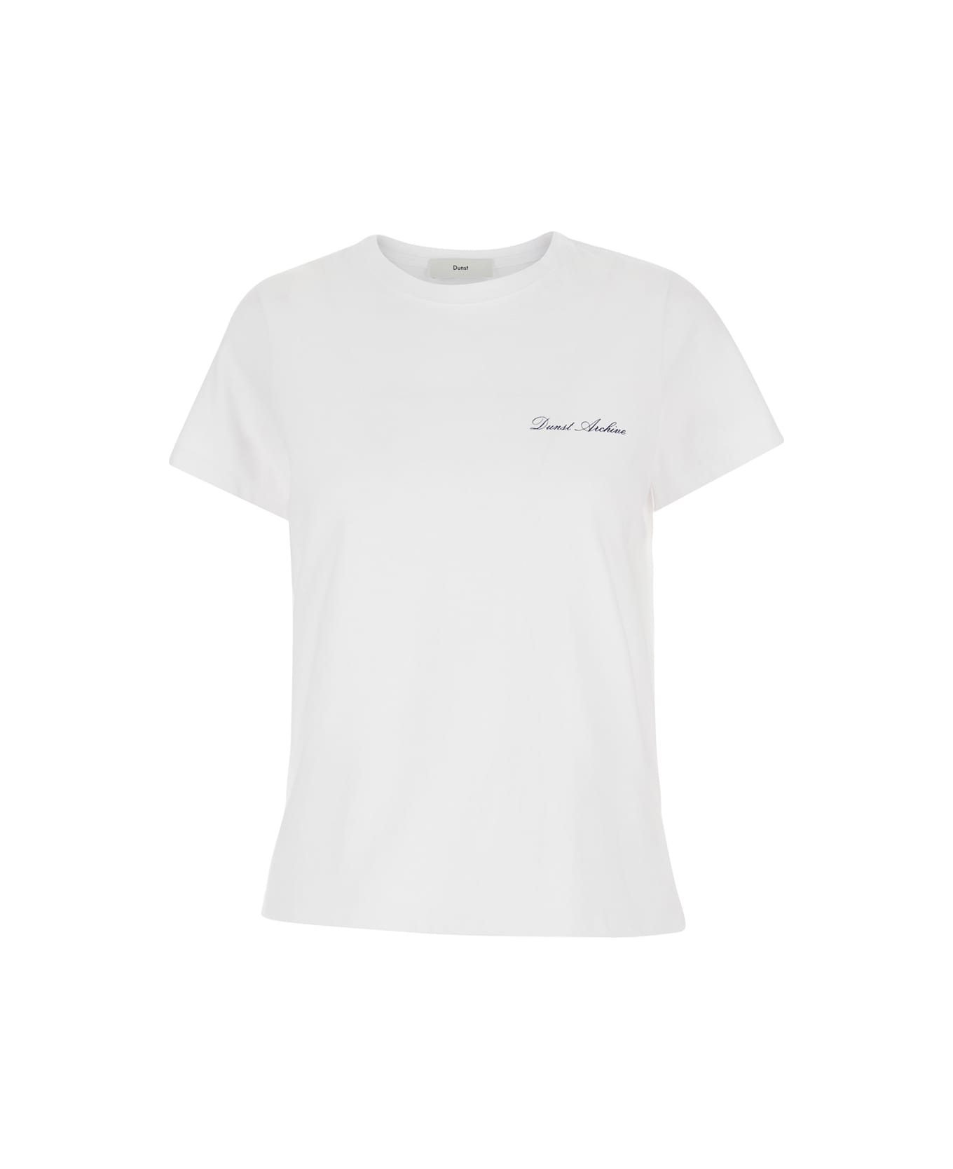 Dunst 'essential' White T-shirt With Slogan Print In Cotton Woman - White