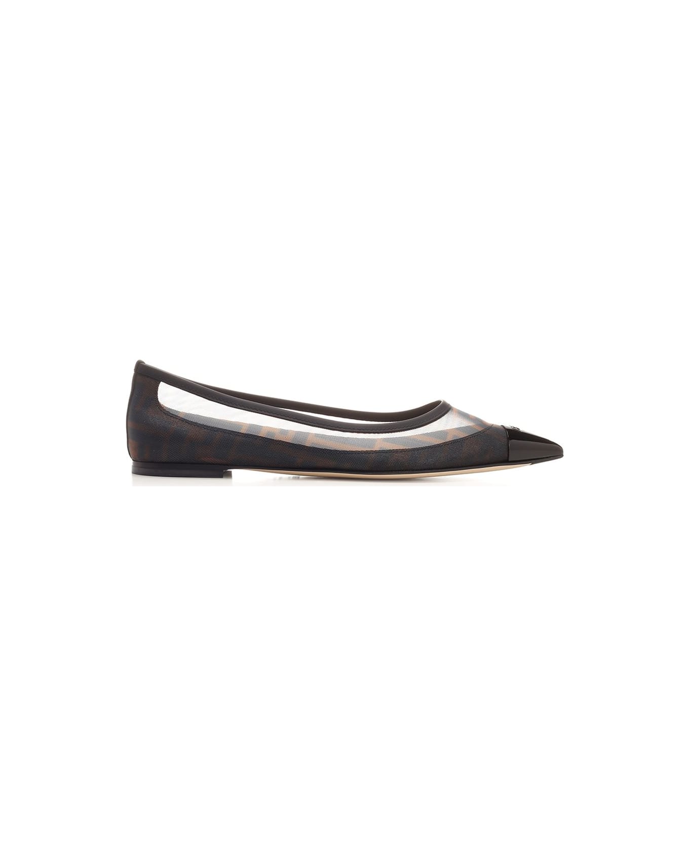 Fendi Ff Mesh Flat Shoes - Black