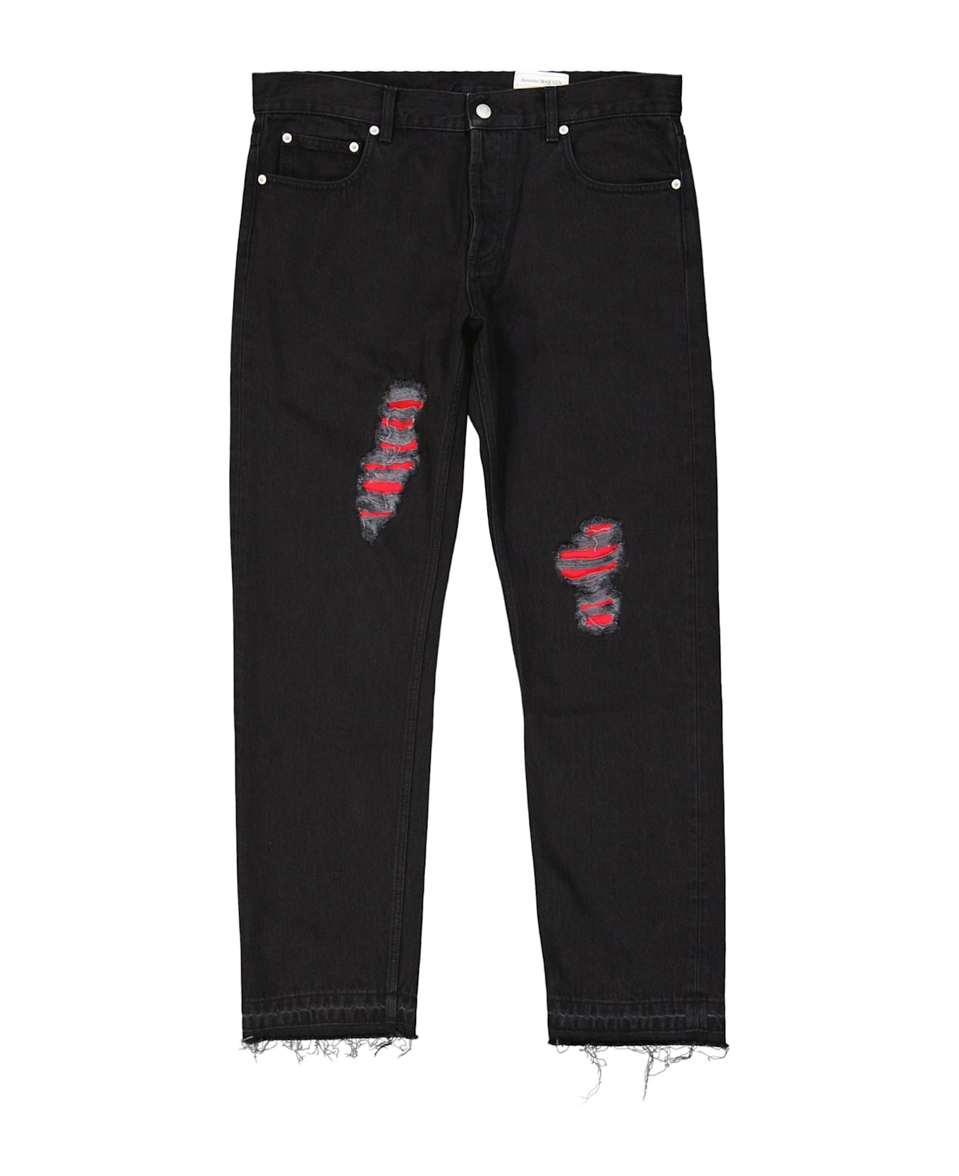 Alexander McQueen Cotton Denim Jeans - Black
