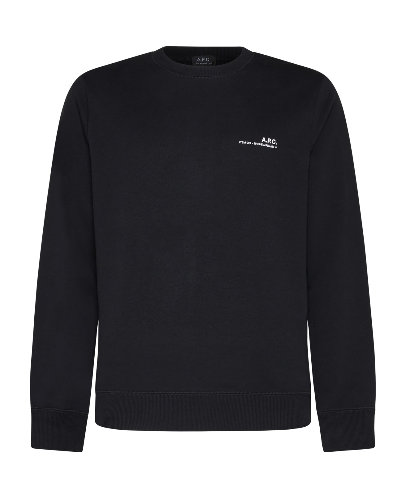 A.P.C. Sweatshirt With Logo - Black フリース