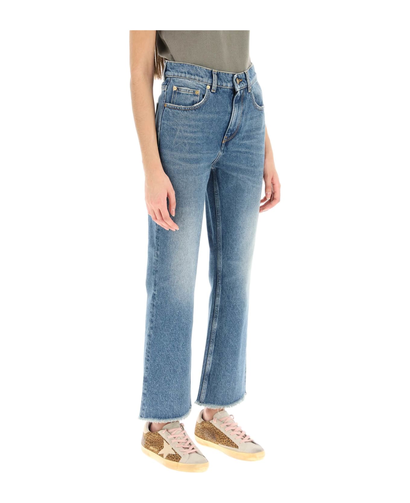 Golden Goose 'deryn' Cropped Flared Jeans - Denim