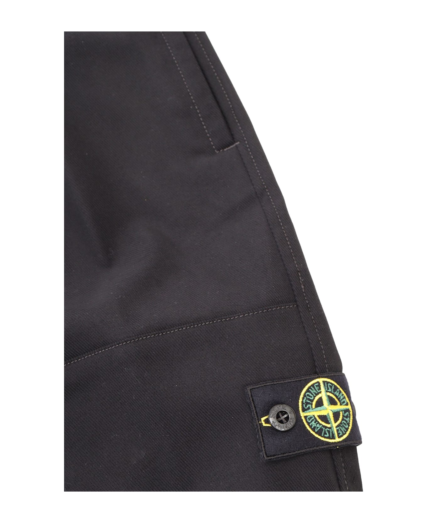 Stone Island Loose Fit Trousers - BLACK ボトムス