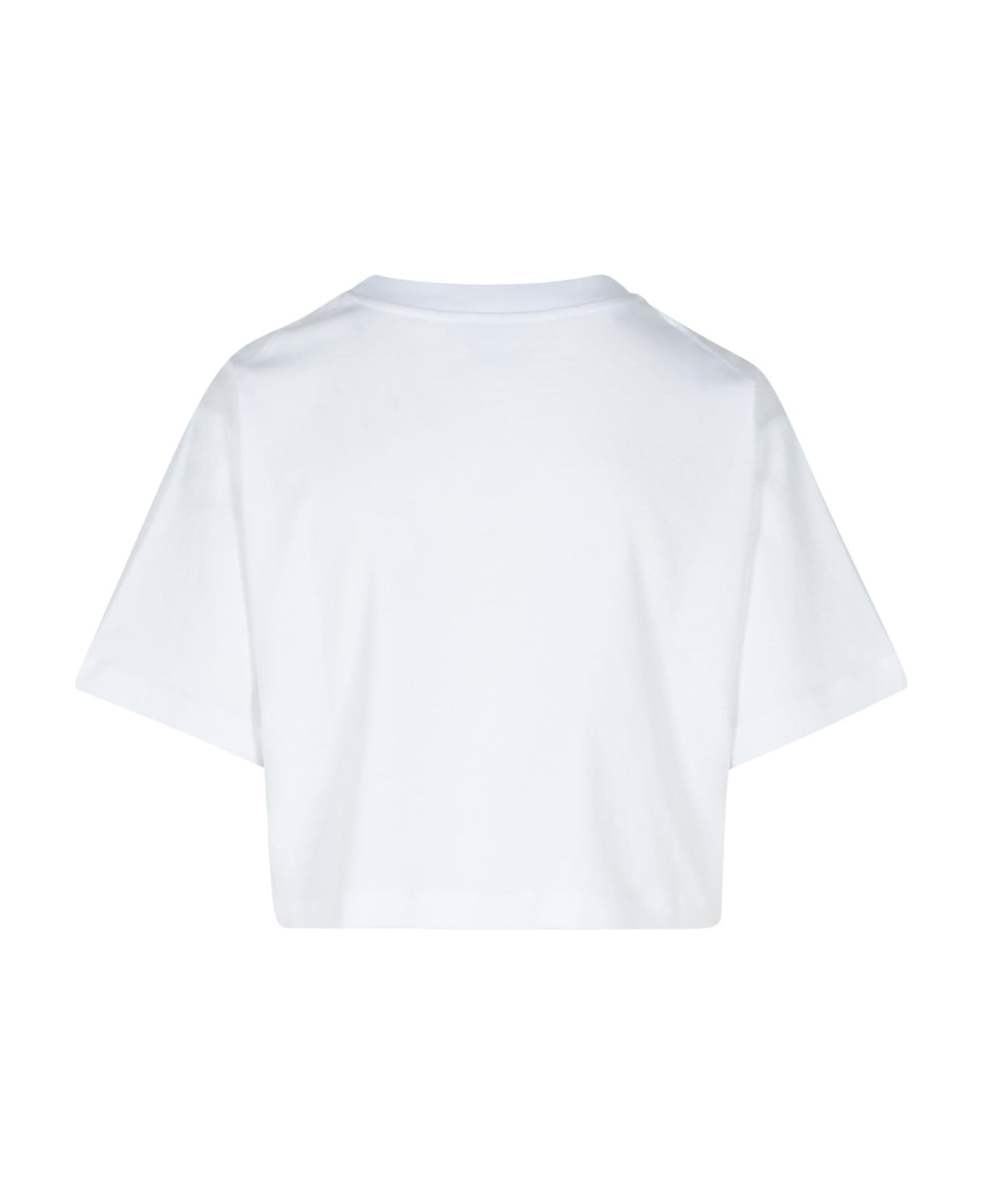 M05CH1N0 Jeans White Cotton T-shirt - WHITE