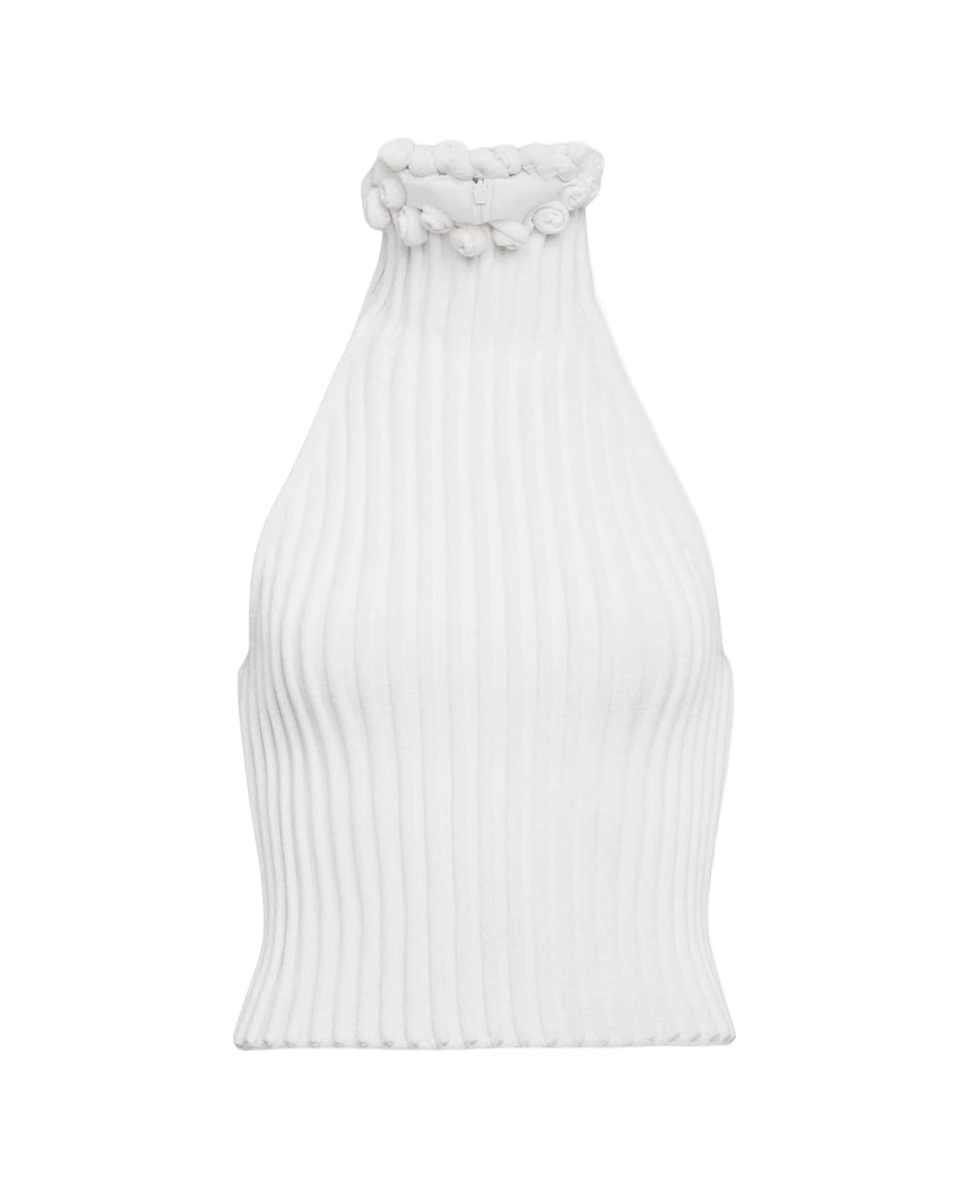Alaia Viscose Halter Top - White