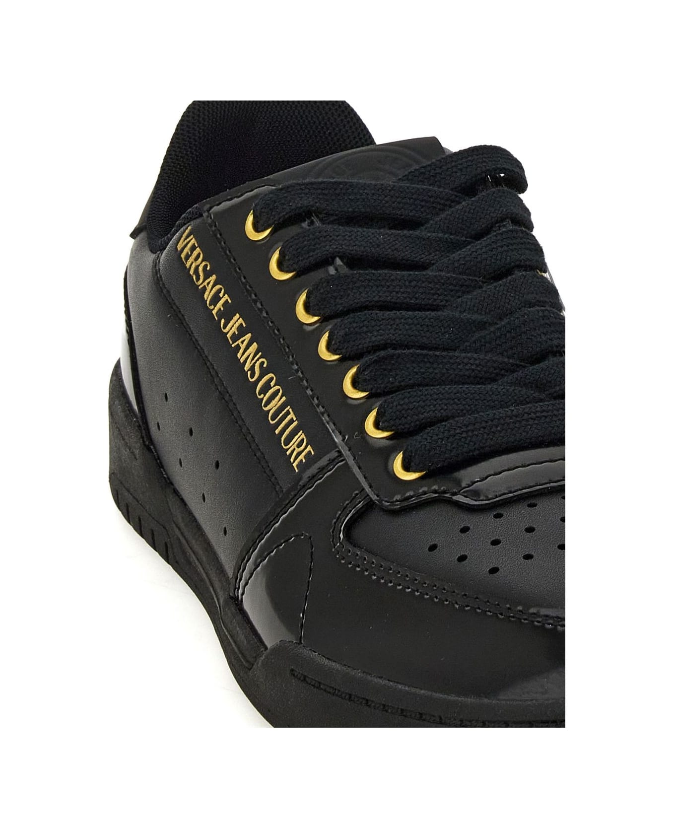 Versace Jeans Couture Black Low Top Sneakers - Black