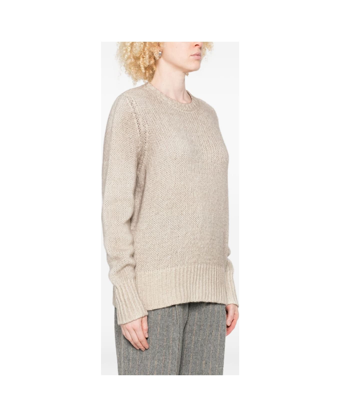 Avant Toi Cashmere Crewneck Pullover - Beige