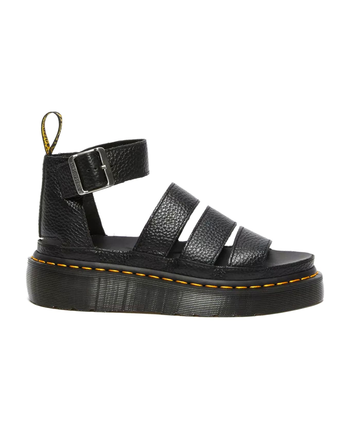 Dr. Martens Clarissa Ii Quad Leather Platform Sandals - Black