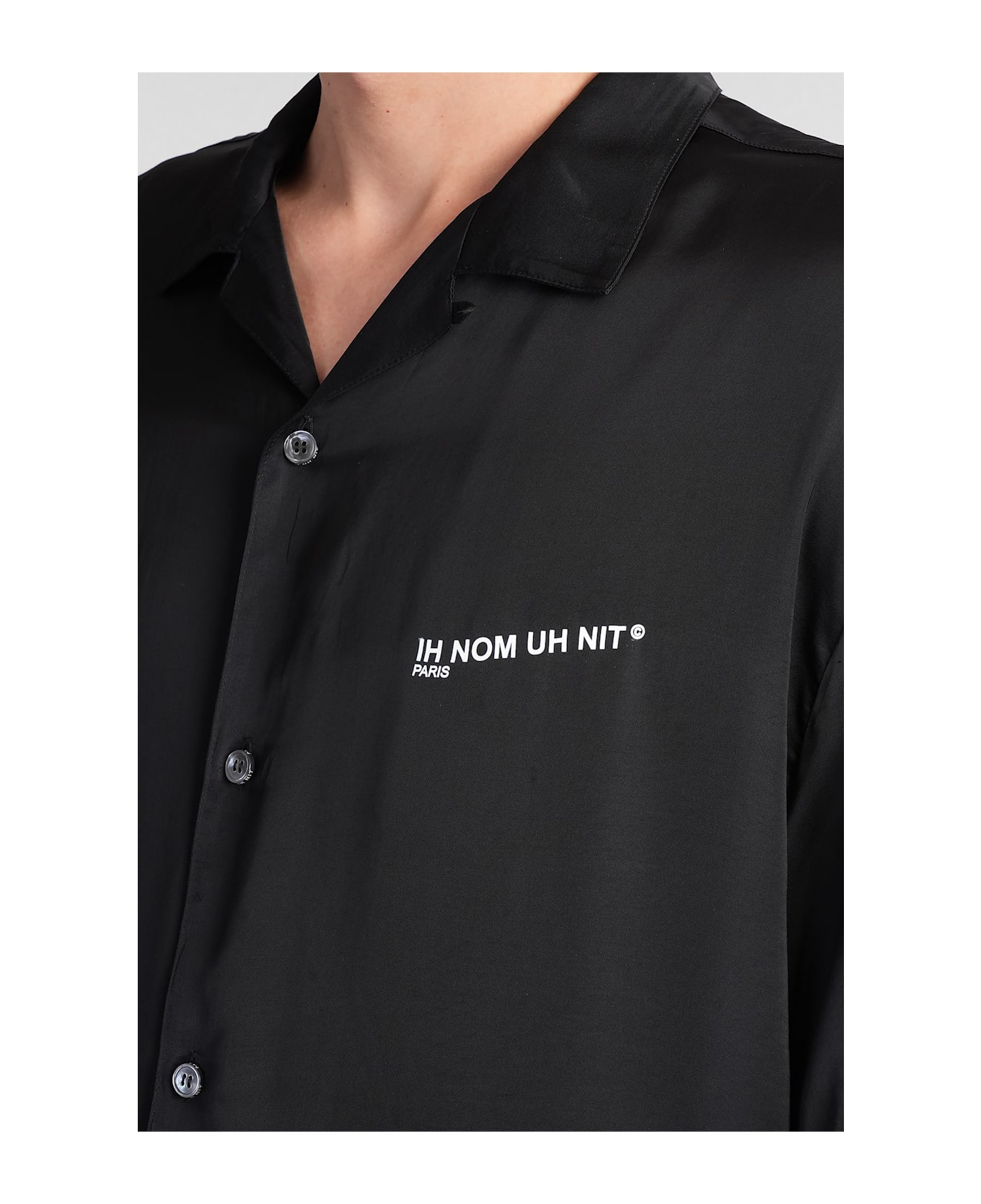 ih nom uh nit Shirt In Black Viscose - black