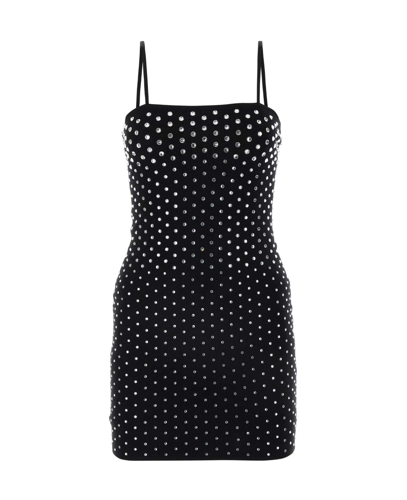Blumarine Black Viscose Blend Mini Dress - Black ワンピース＆ドレス