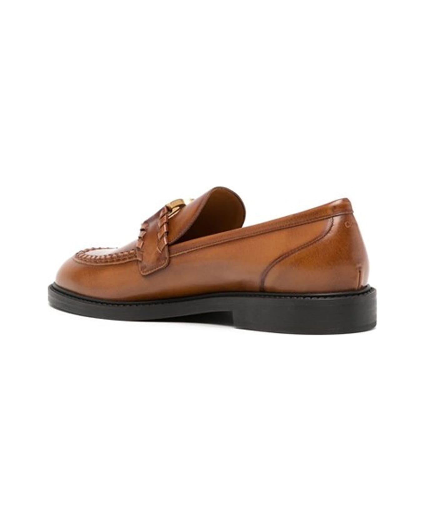 Chloé Chloe Marcie Leather Loafers - Brown