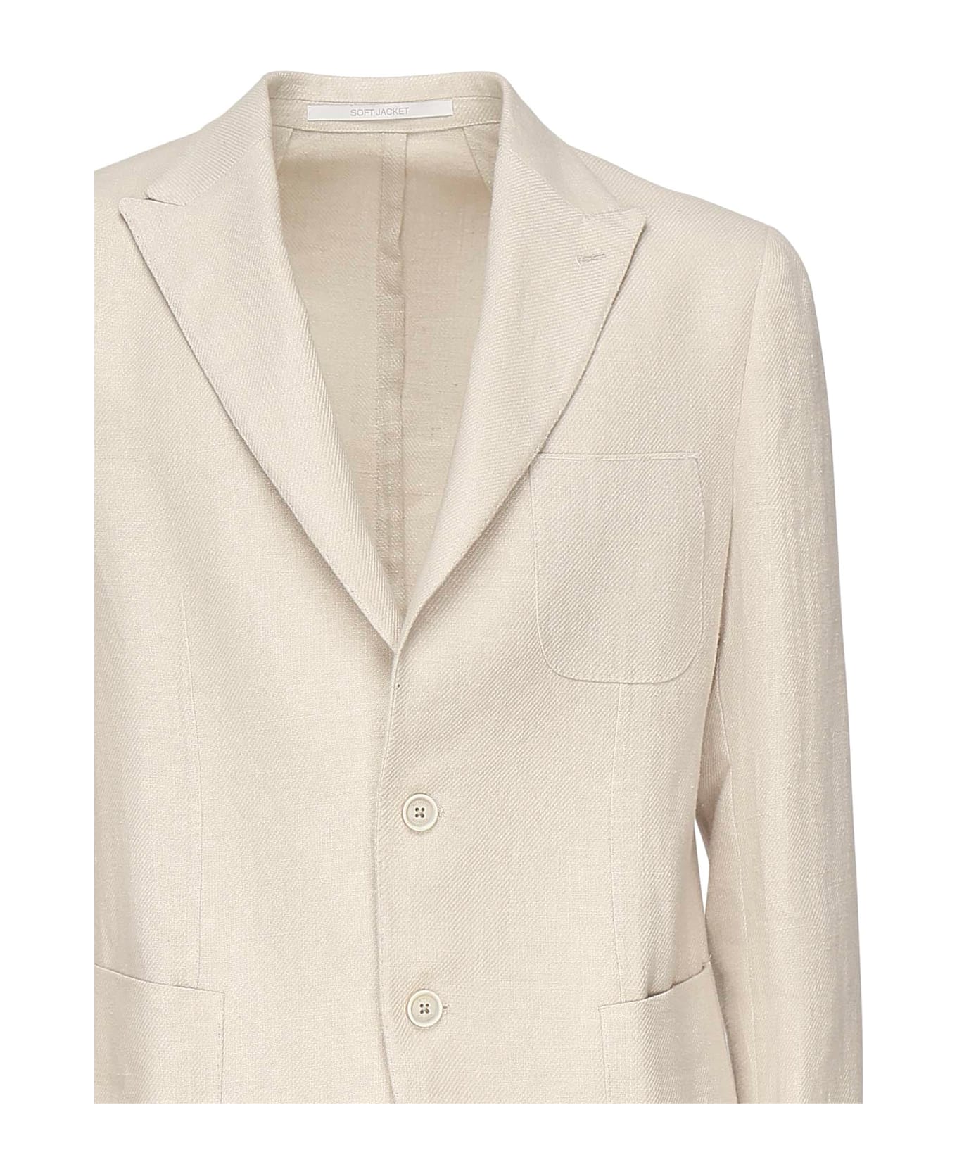 Eleventy Single-breasted Soft Linen Jacket - SAND