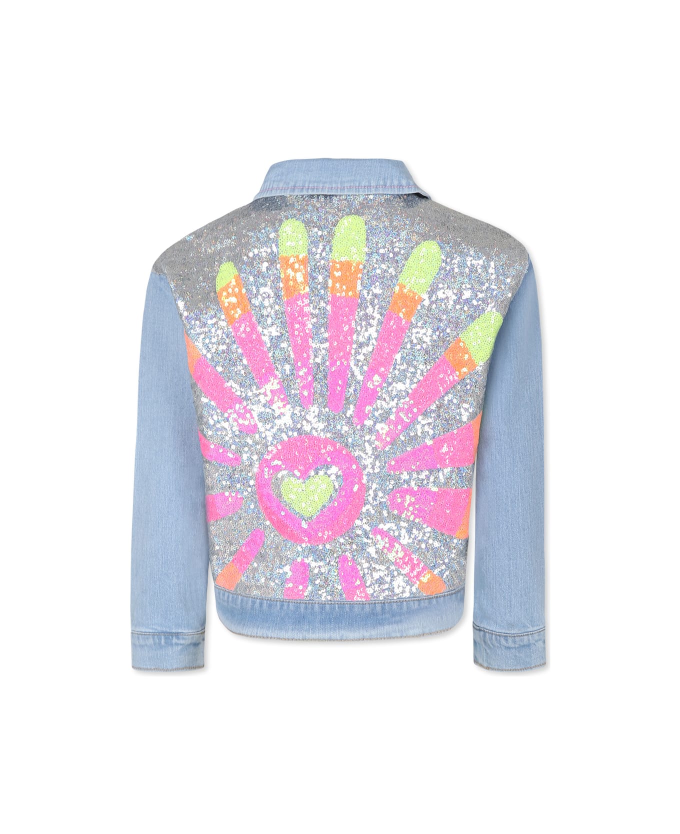 Billieblush Denim Jacket For Girl With Sequins - Denim