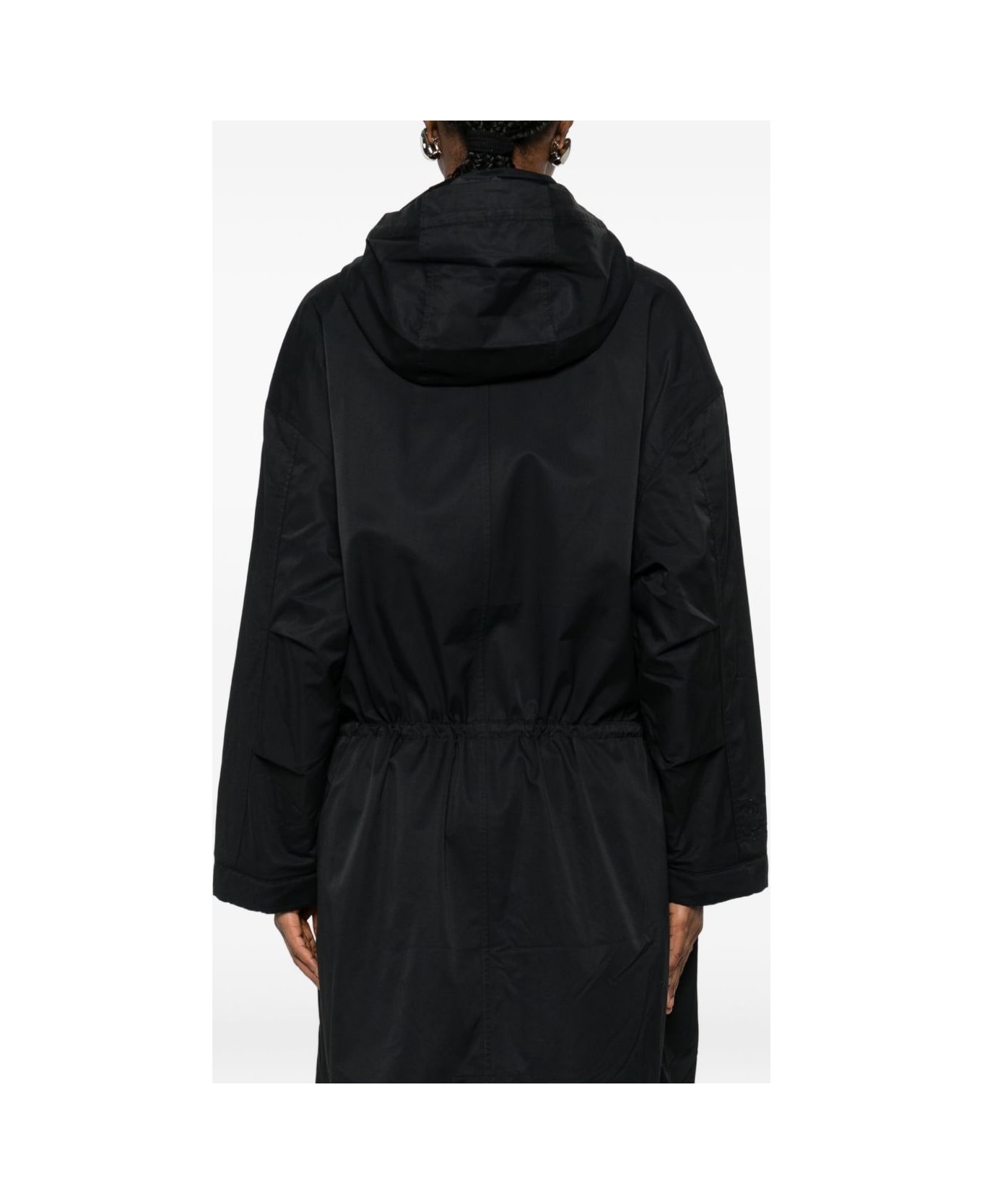 Closed Cotton And Nylon Parka Coat - Black