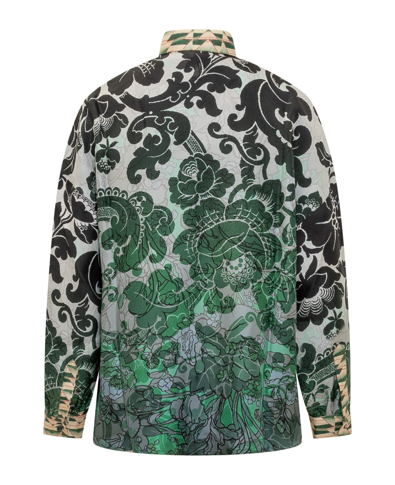 Pierre-Louis Mascia Silk Shirt With Floral Pattern - Green
