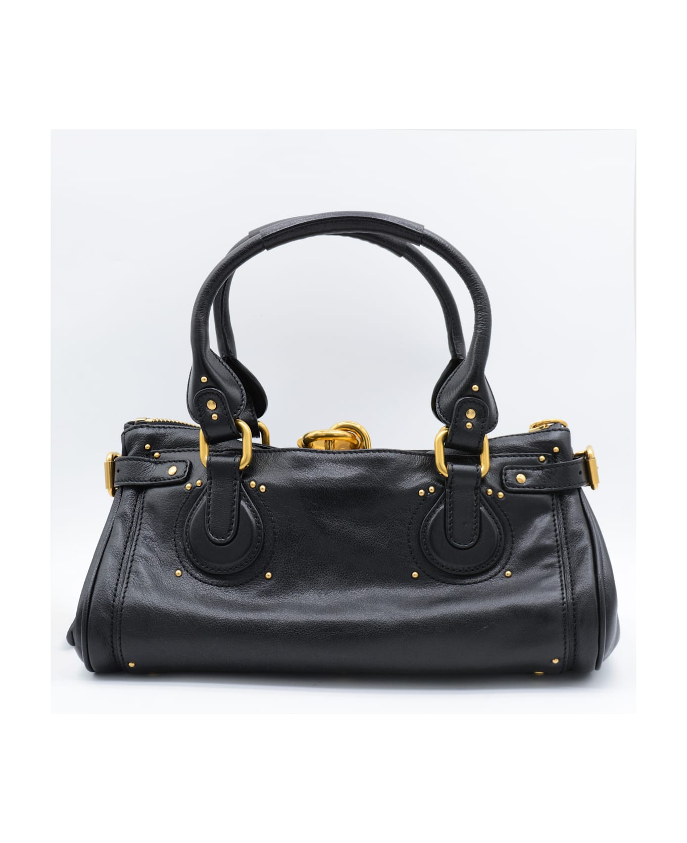 Chloé Black Leather Paddington Shoulder Bag - Black
