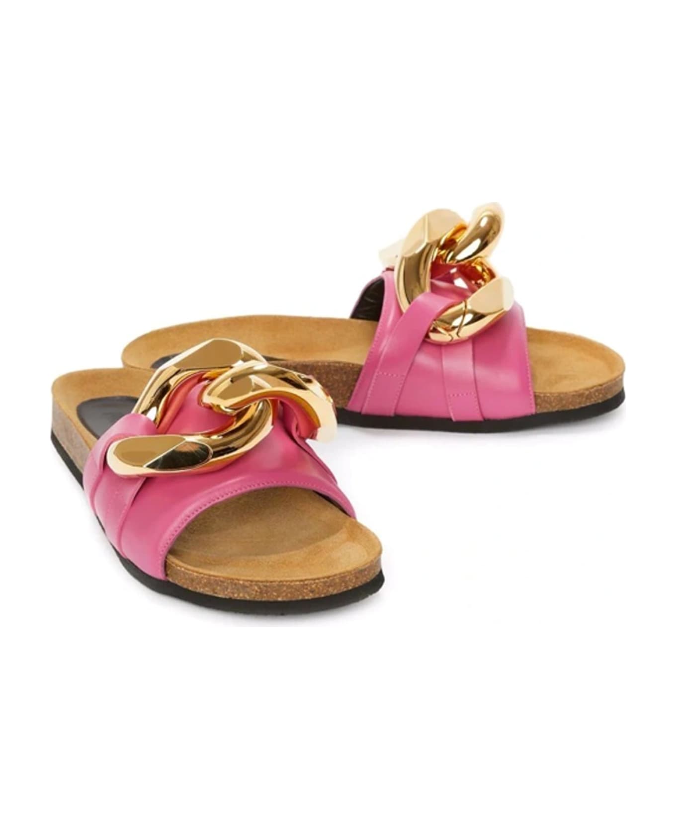 J.W. Anderson Leather Flat Sandals - Pink