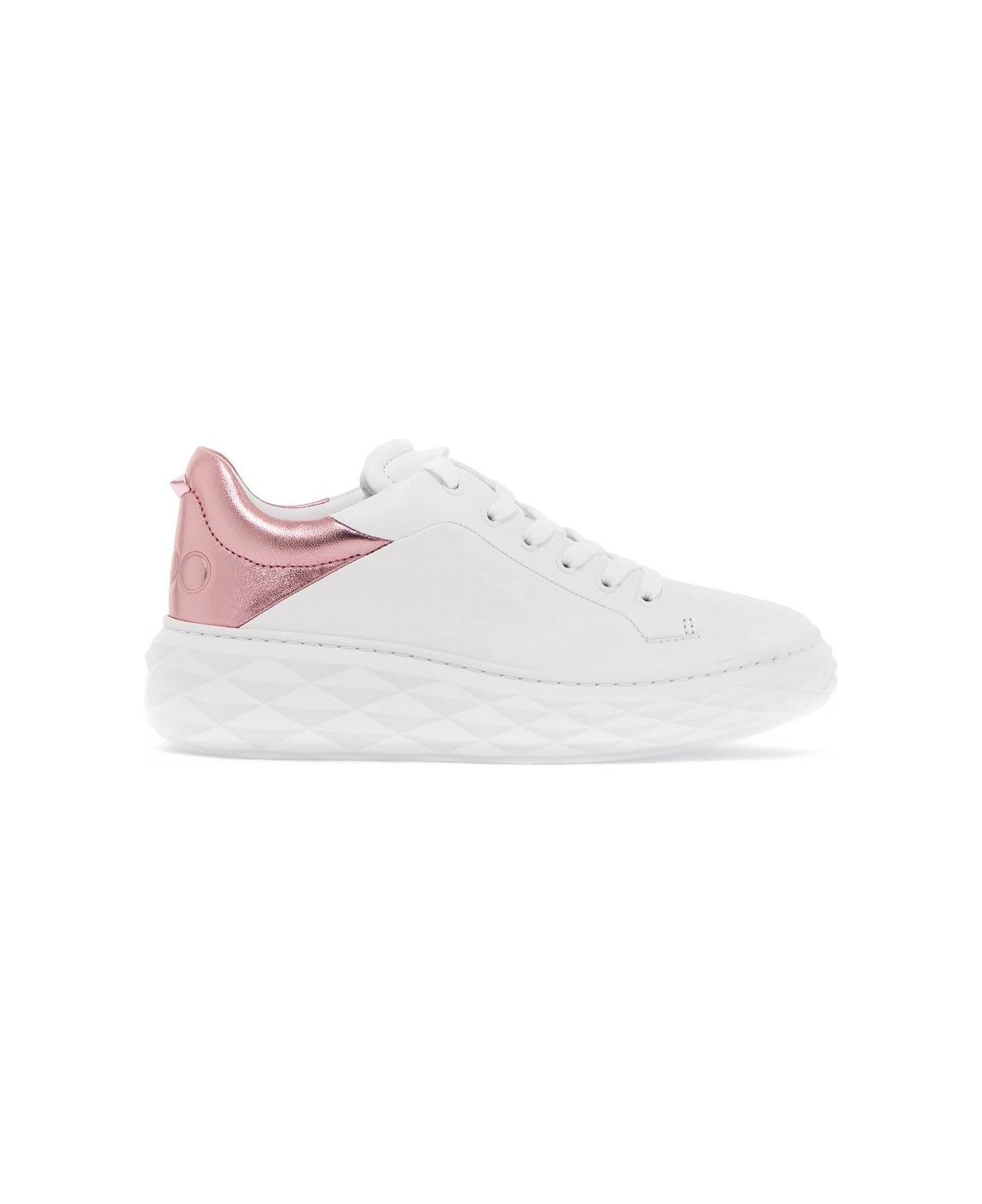 Jimmy Choo Diamond Maxi/f Ii Sneakers - V WHITE PINK SHERBET (White)