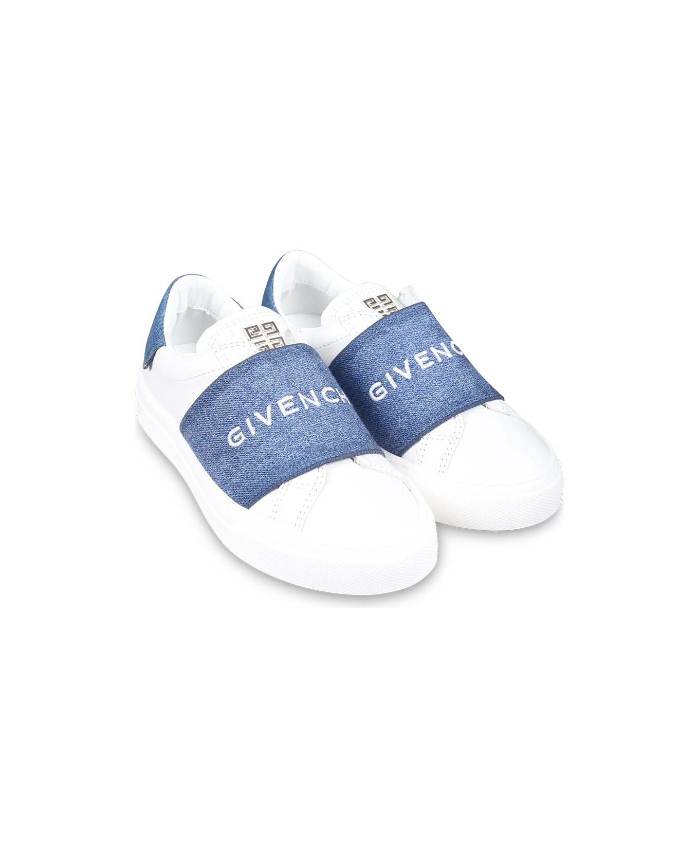 Givenchy White Sneakers For Kids With Logo - White