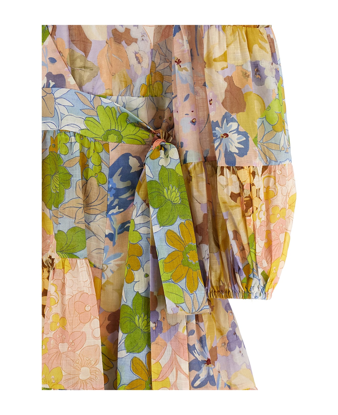 Zimmermann 'pop Wrap' Dress - Multicolor