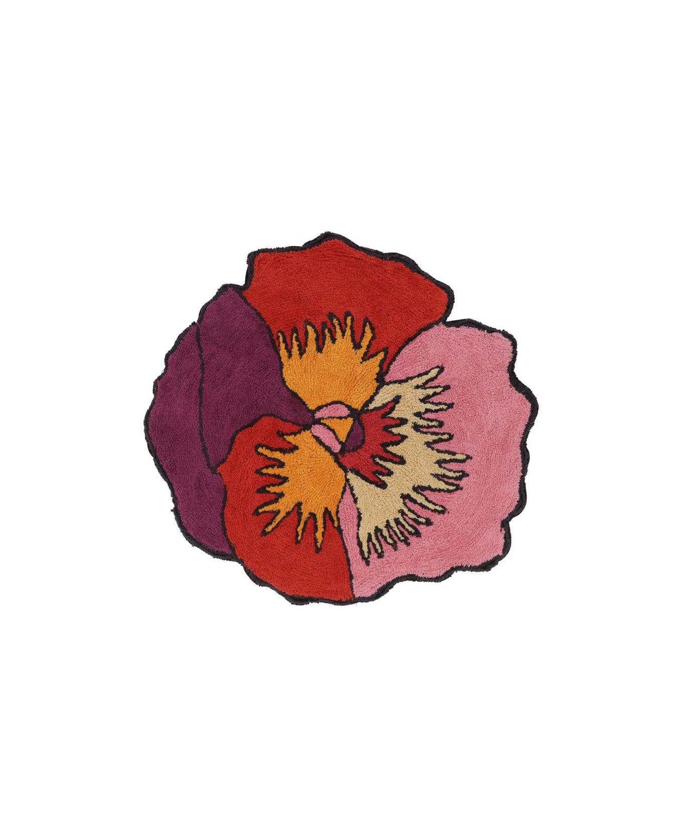 Missoni Floral Motif Rug - RED/BLACK