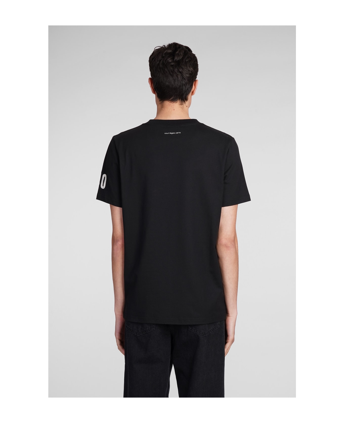 Courrèges T-shirt In Black Cotton - black