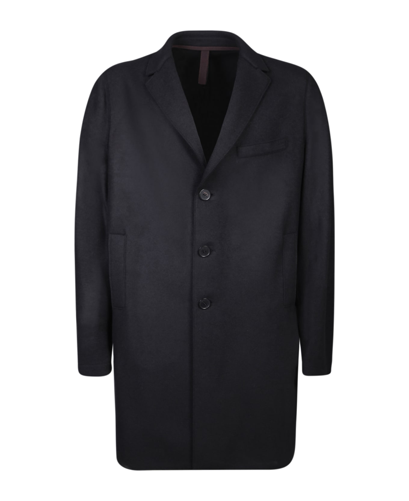 Harris Wharf London Boxy Cashmere Black Coat - Black