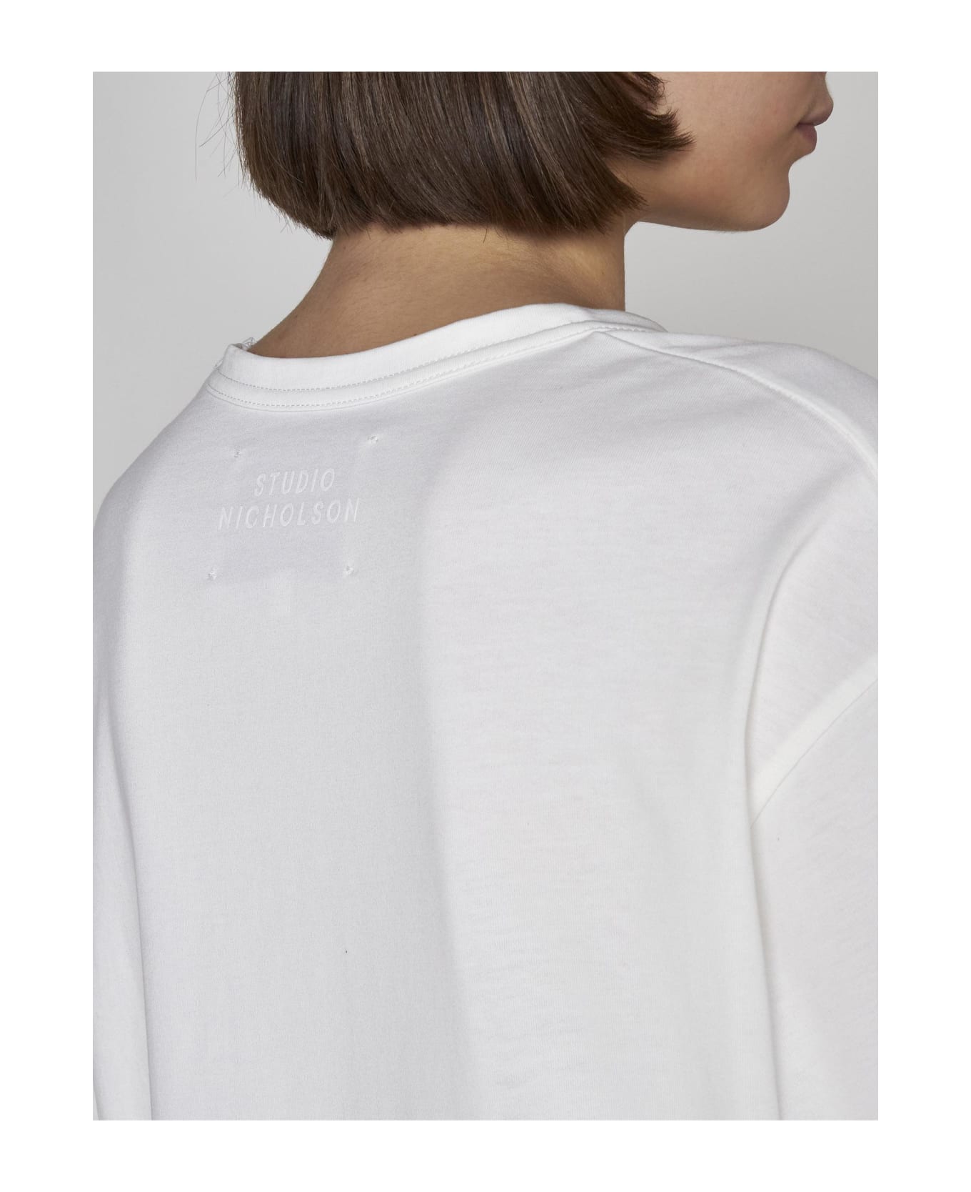 Studio Nicholson Lees Cotton T-shirt - White Tシャツ