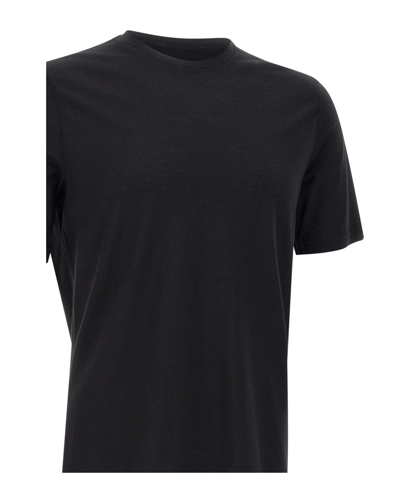 Filippo De Laurentiis Crêpe Cotton T-shirt - Black