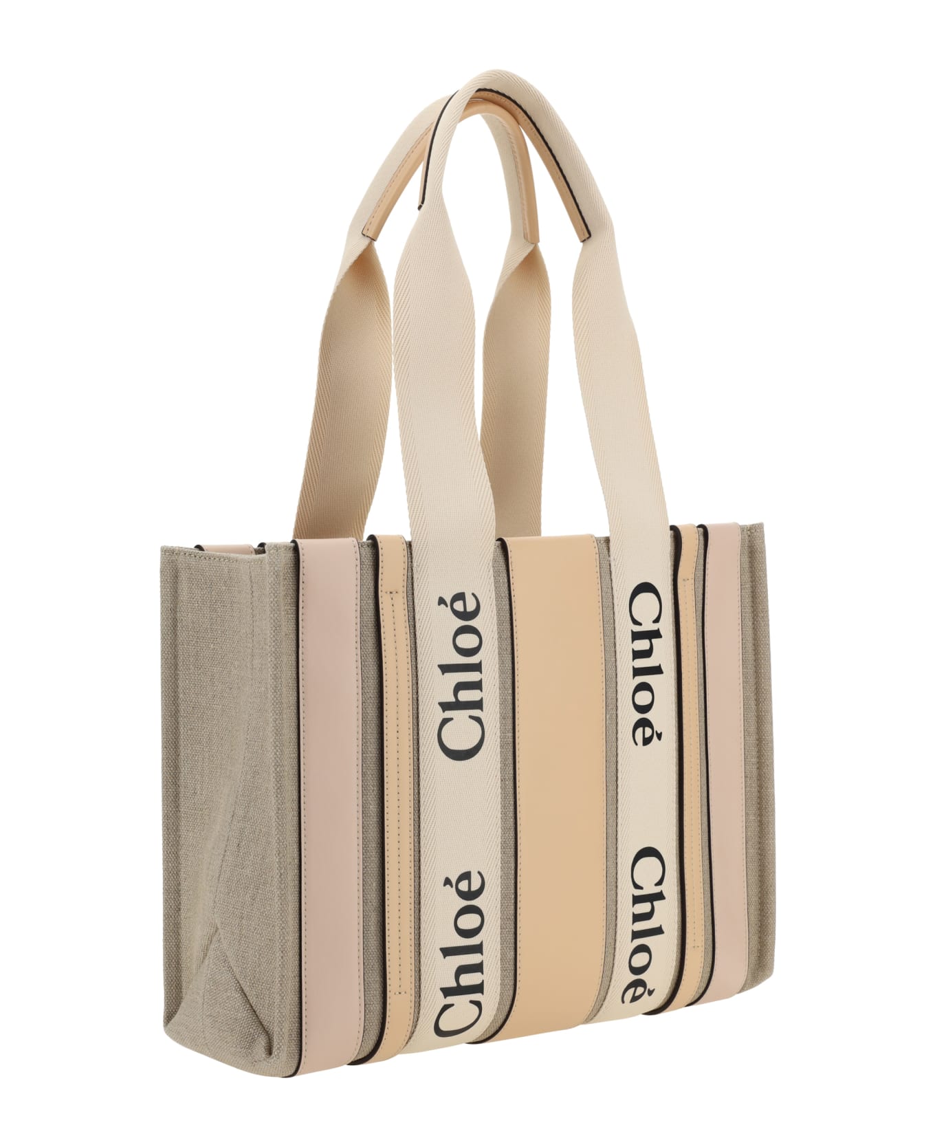 Chloé Woody Medium Tote Bag - Cement Pink トートバッグ