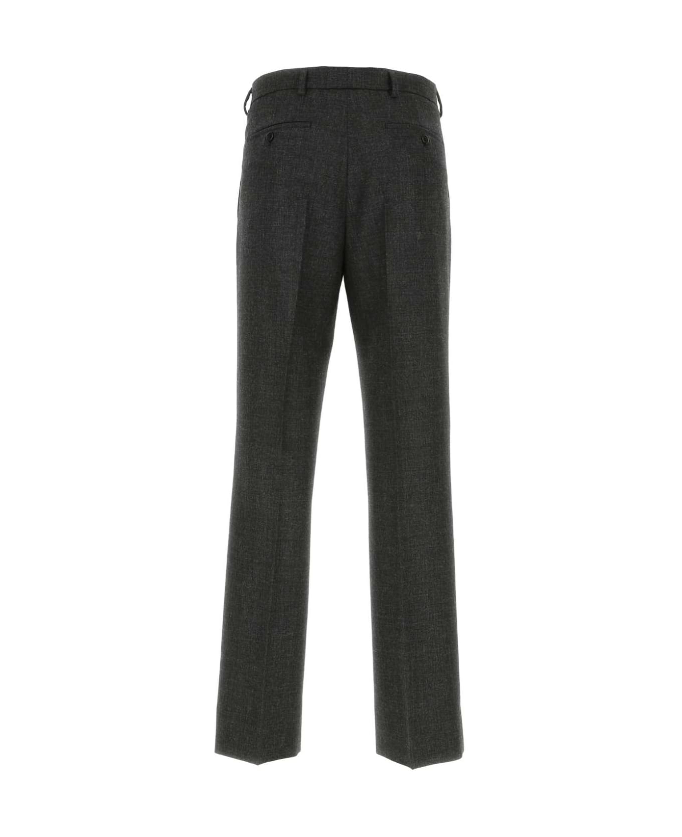 Prada Melange Dark Grey Wool Pant - F0308 ボトムス