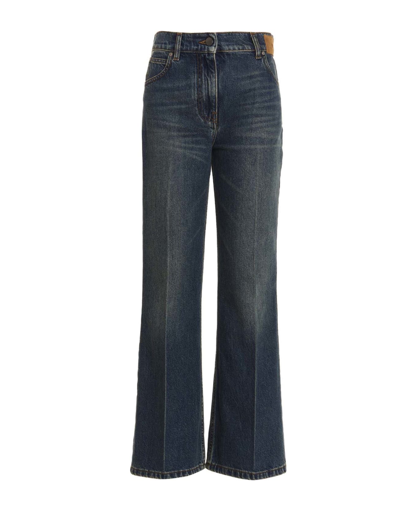 Palm Angels Star Flared Jeans - Blue