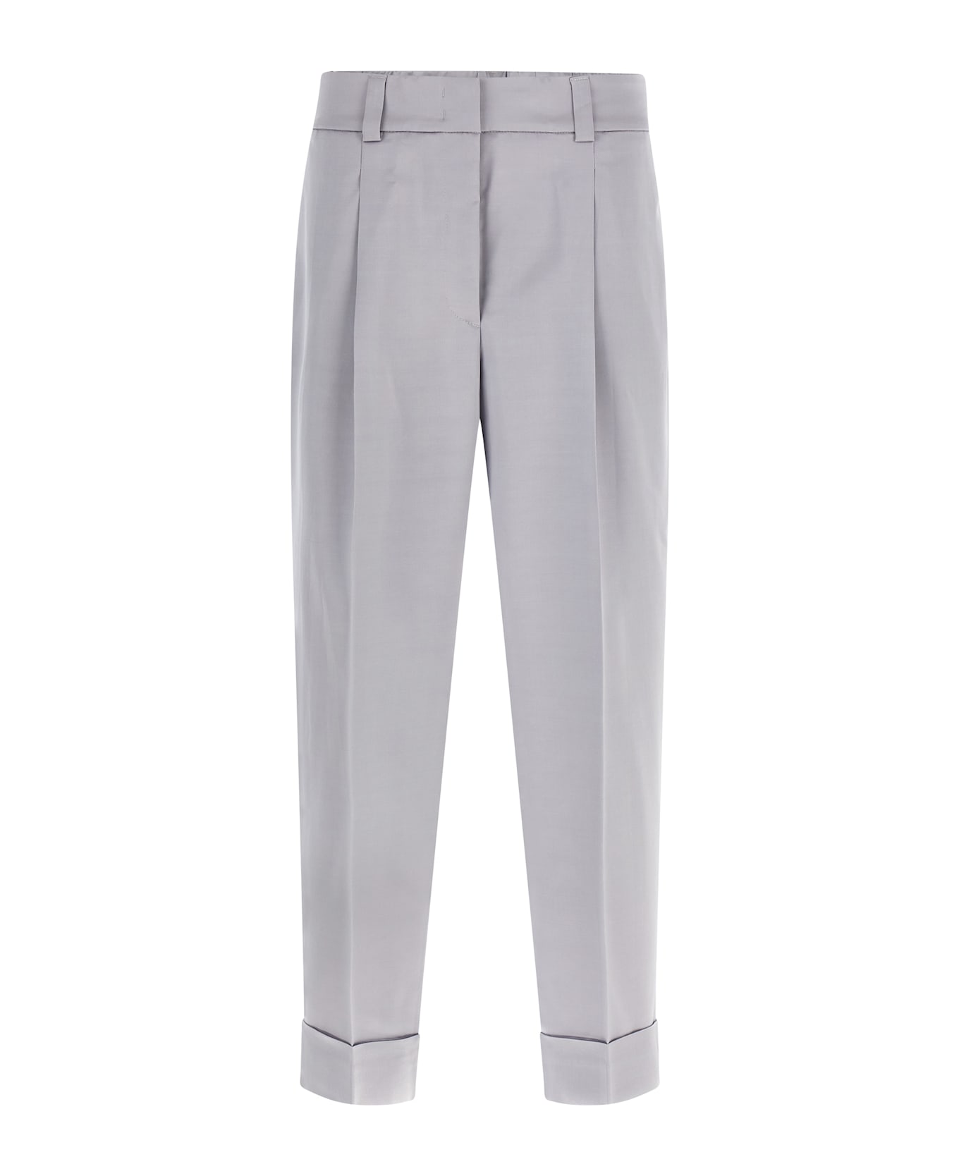 Peserico Satin Pants - Gray