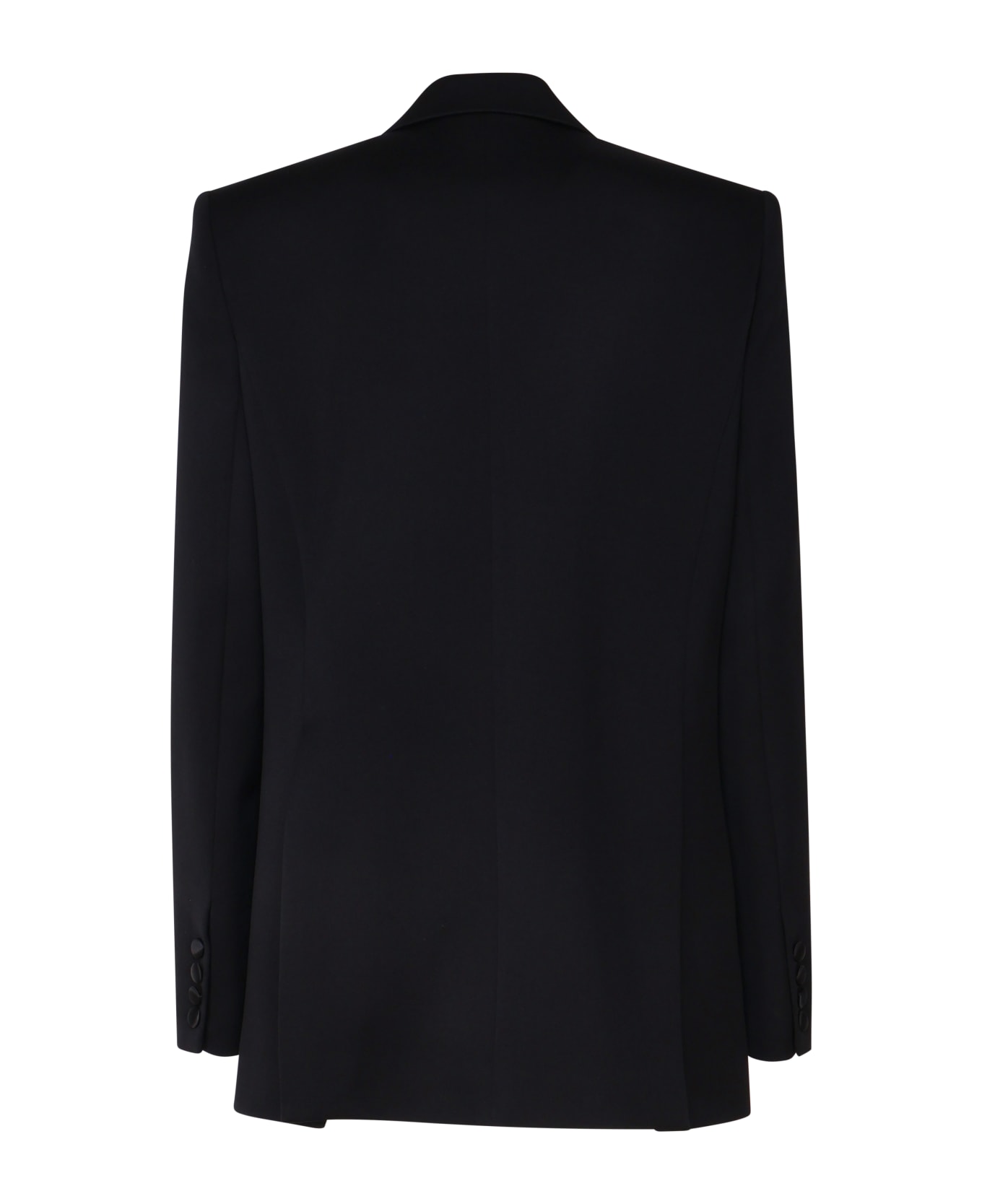 Magda Butrym Blazer With Satin Lapels - Black