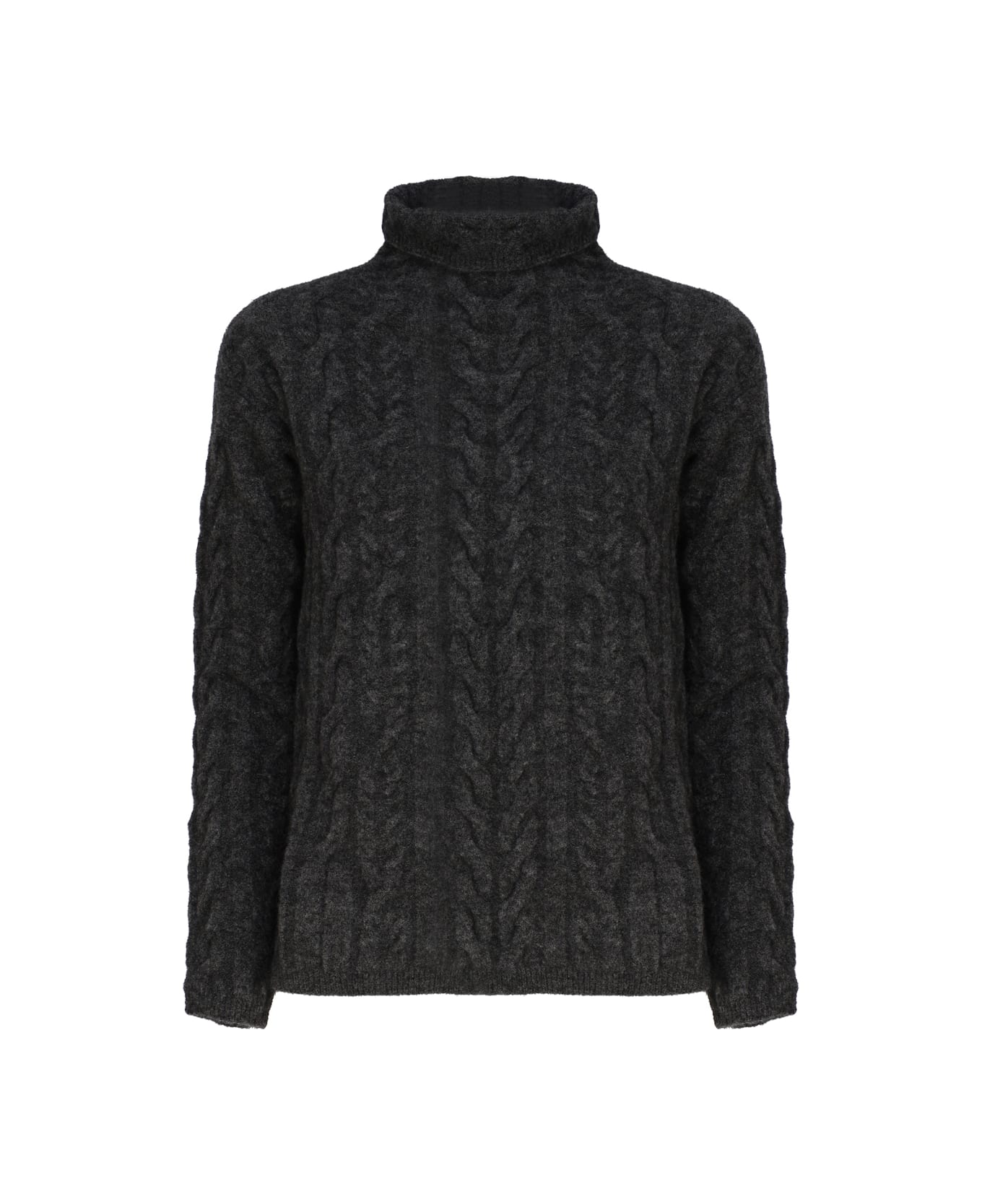'S Max Mara Turtleneck Sweater In Wool And Mohair - Grey ニットウェア