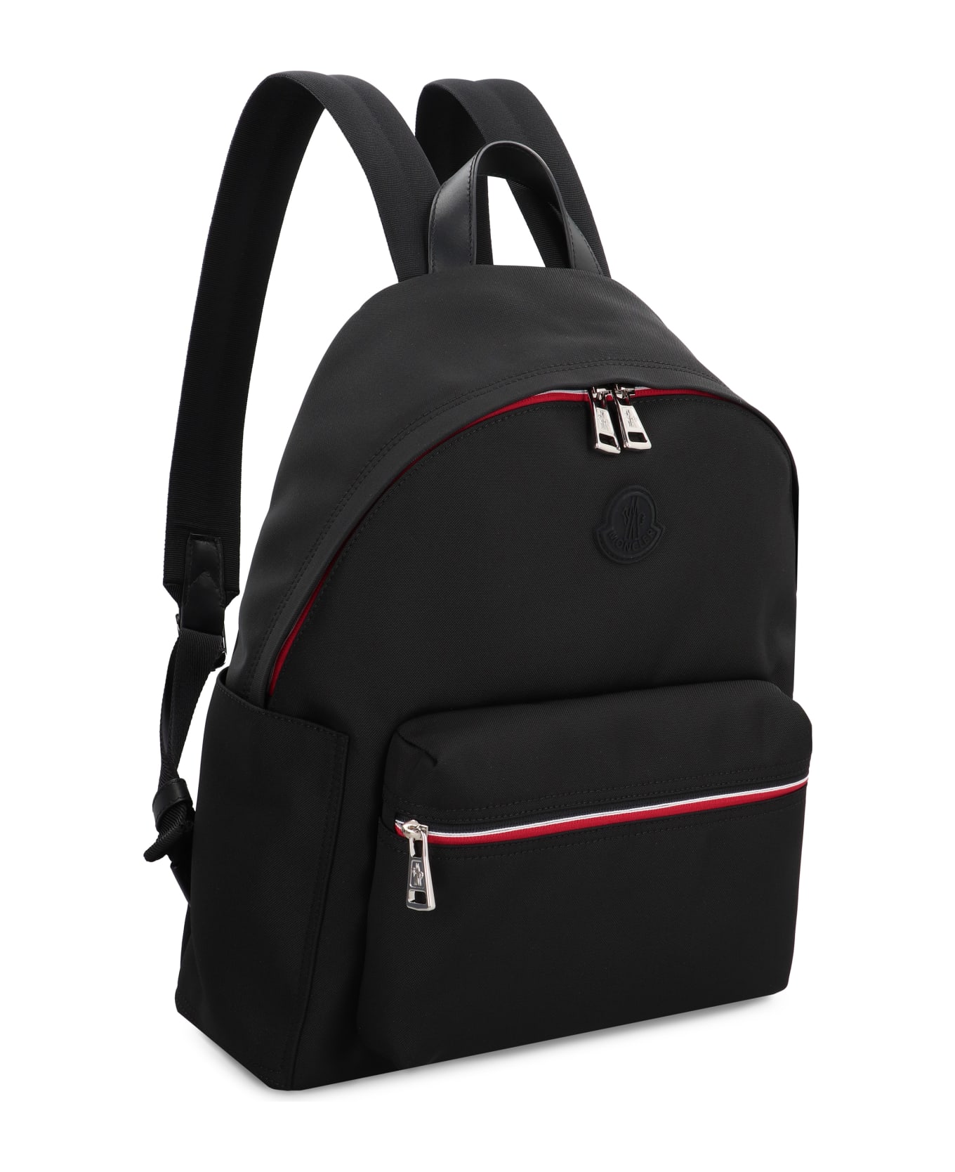 Moncler New Pierrick Leather Details Nylon Backpack - Black